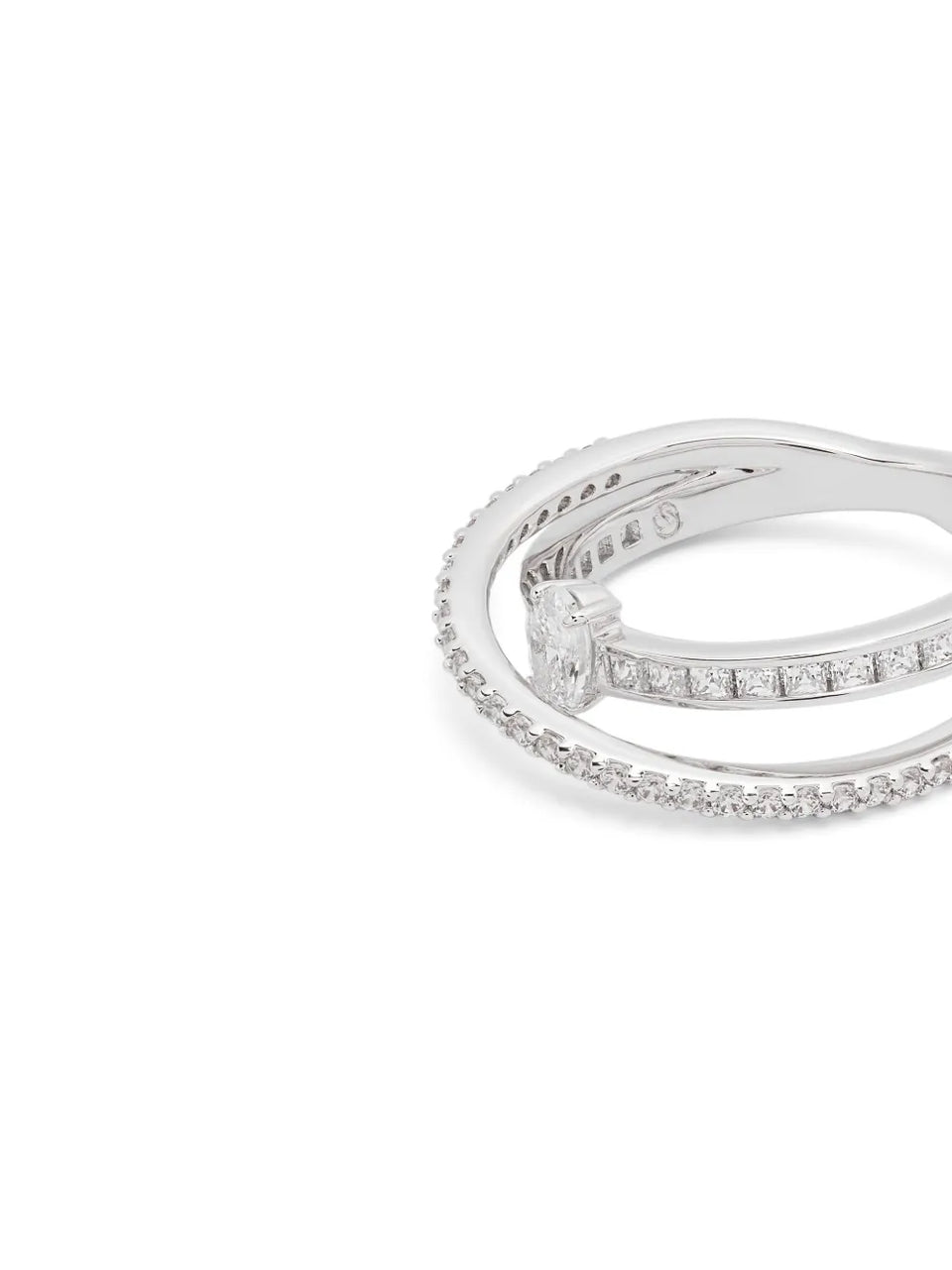 Hyperbola crystal-embellished ring