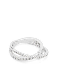 Hyperbola crystal-embellished ring