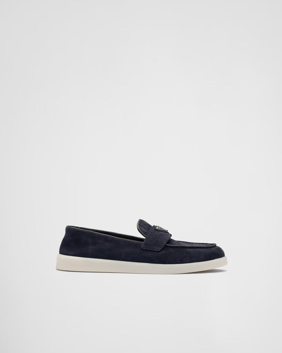 Suede leather loafers