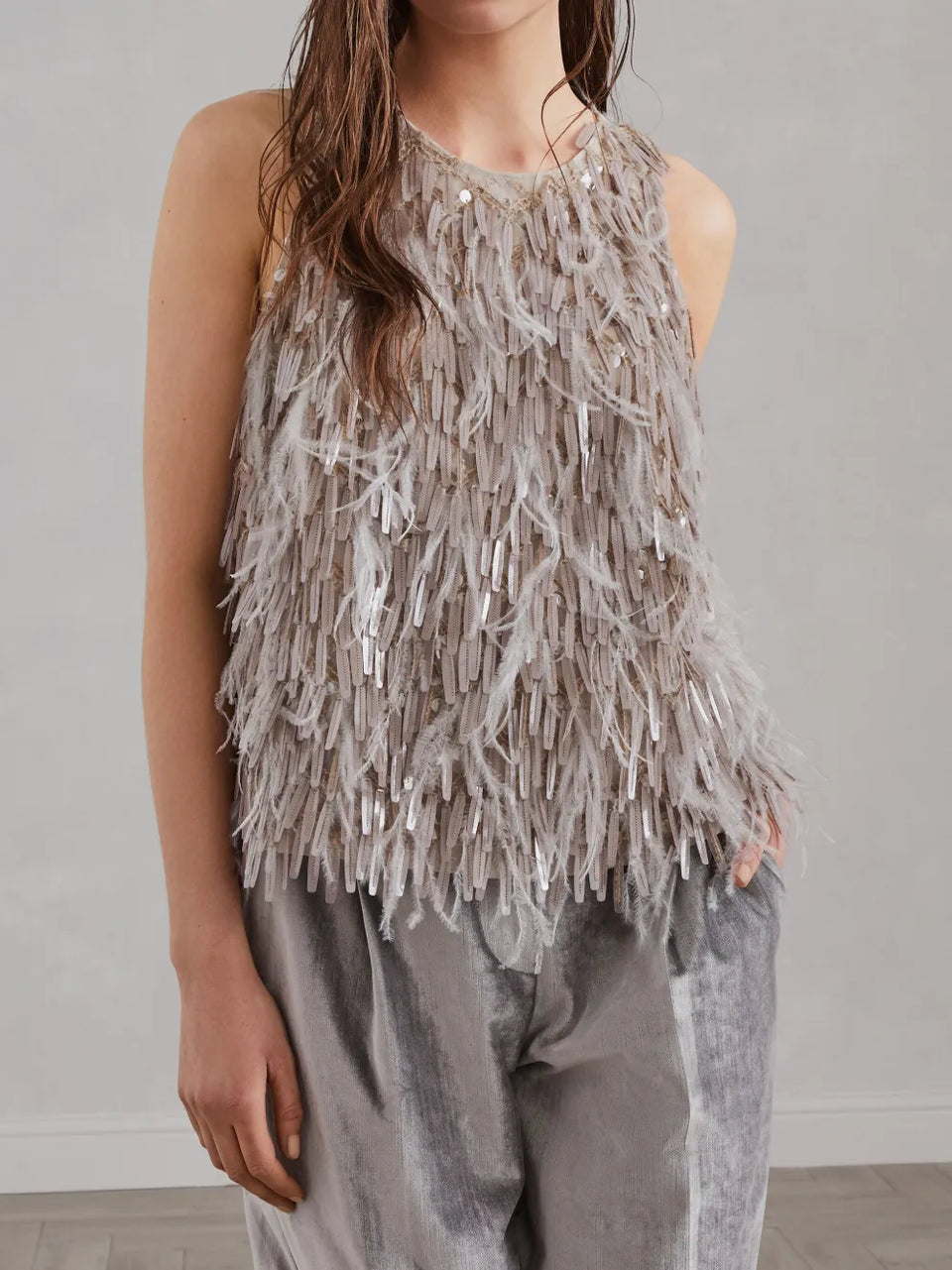 Dazzling embroidered top