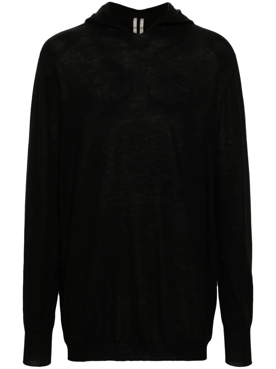fine-knit hooded jumper