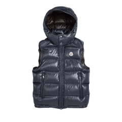 Moncler Bormes Shiny Puffer Vest Navy