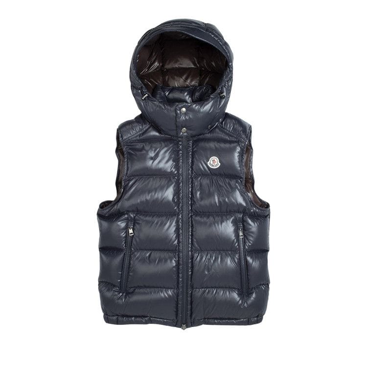 Moncler Bormes Shiny Puffer Vest Navy