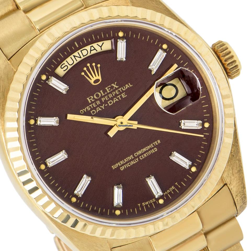 Rolex | Day-Date | 18038 | Yellow gold | 36mm mm | Yellow gold | Red | Automatic