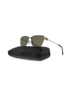 BB-plaque rectangle-frame sunglasses