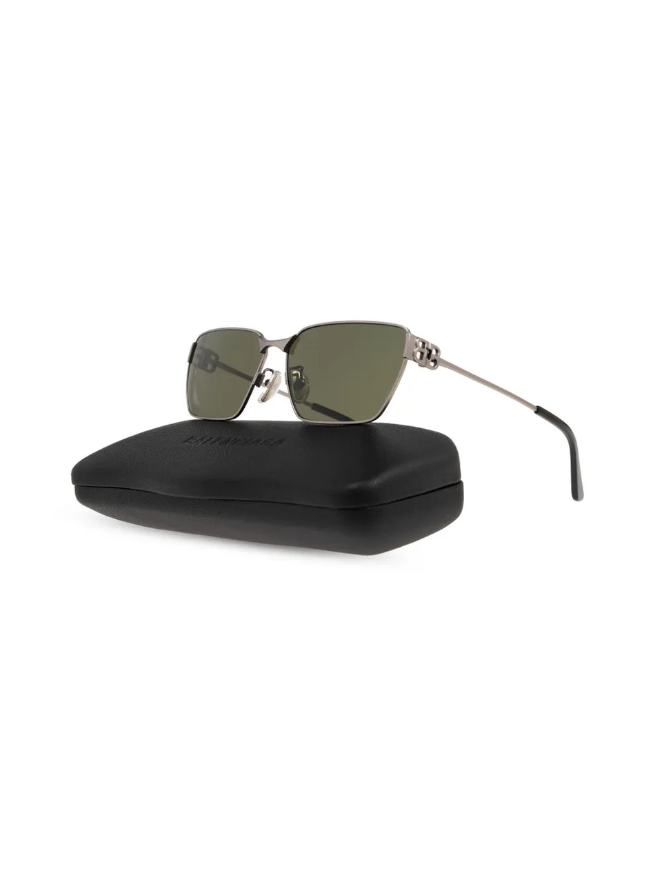 BB-plaque rectangle-frame sunglasses