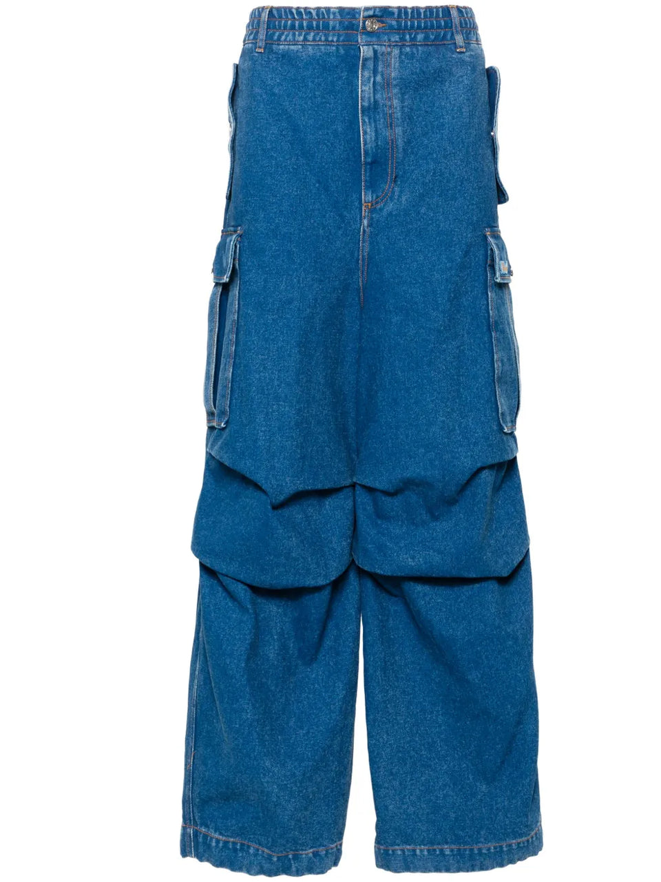 logo-patch cargo jeans