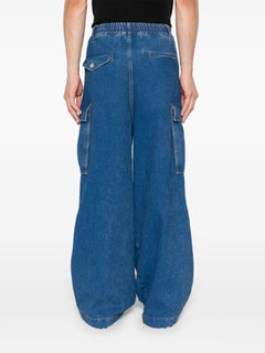 logo-patch cargo jeans