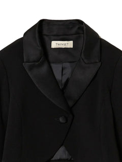 single-breasted cropped blazer
