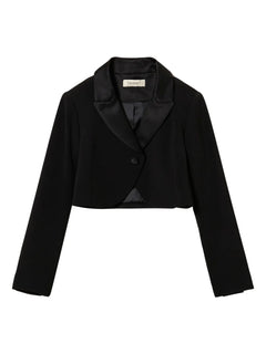 single-breasted cropped blazer