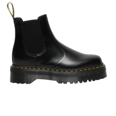 2976 Polished Smooth Platform Chelsea Boot Black