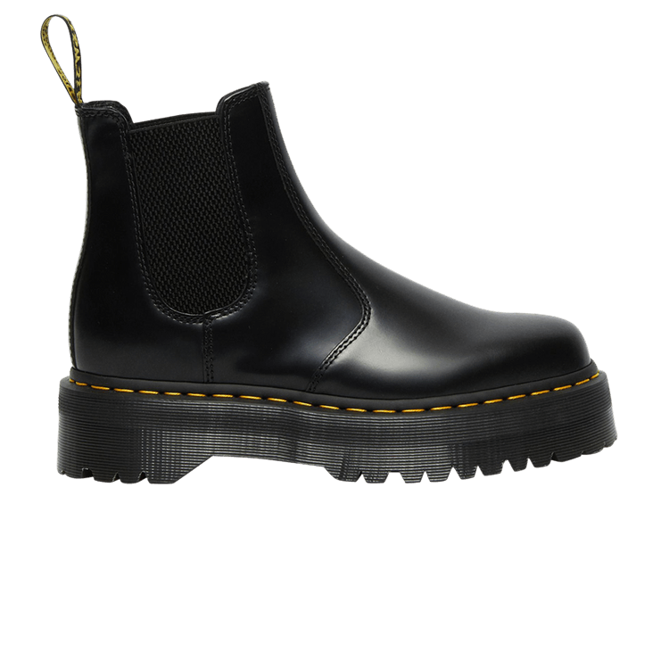 2976 Polished Smooth Platform Chelsea Boot Black