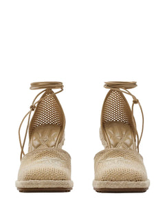 mesh plunge espadrilles
