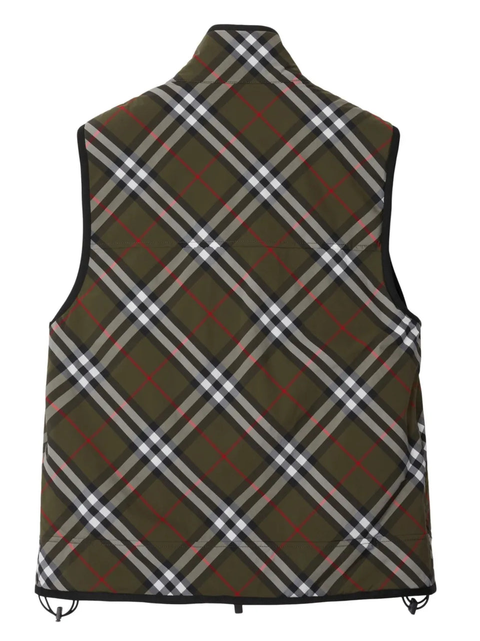 checked padded gilet