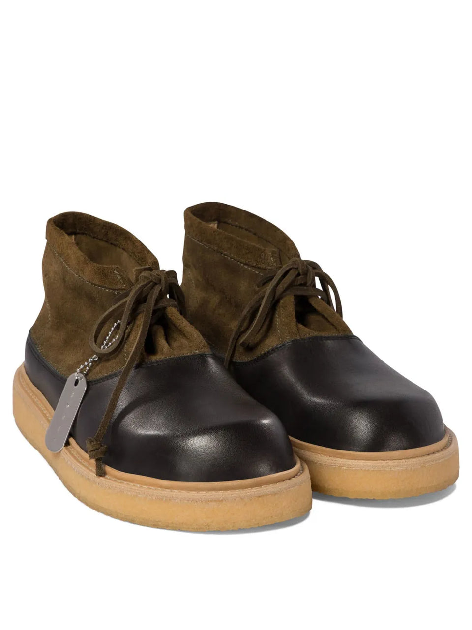 logo-tag leather ankle boots