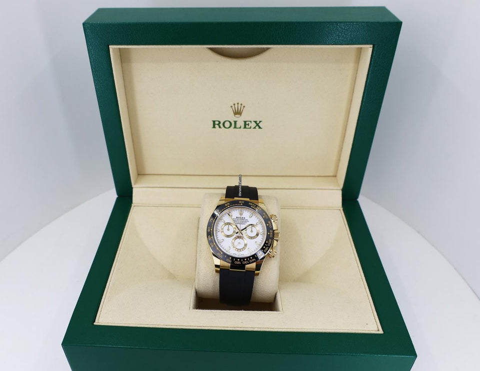 Rolex | Daytona | 116518LN | Yellow gold | 40 mm | Rubber | White | Automatic
