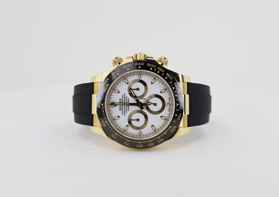 Rolex | Daytona | 116518LN | Yellow gold | 40 mm | Rubber | White | Automatic