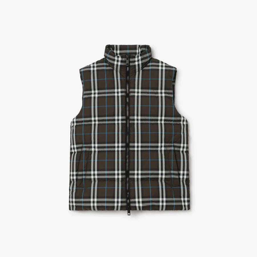 Check Puffer Gilet