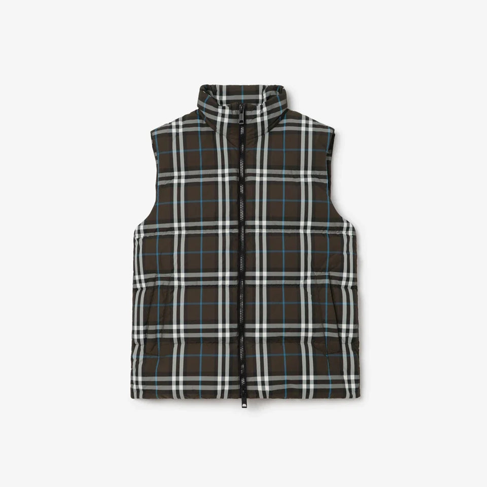 Check Puffer Gilet