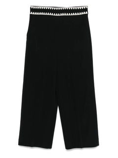 2010s embroidered-detail trousers