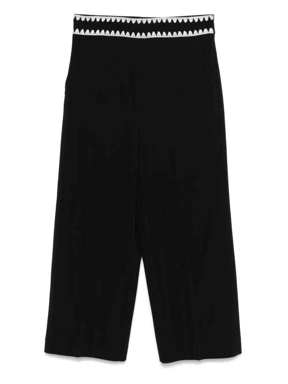 2010s embroidered-detail trousers