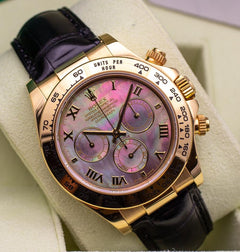 Rolex | Daytona | 116518 | Yellow gold | 40 mm | Leather | Mother of pearl | Automatic
