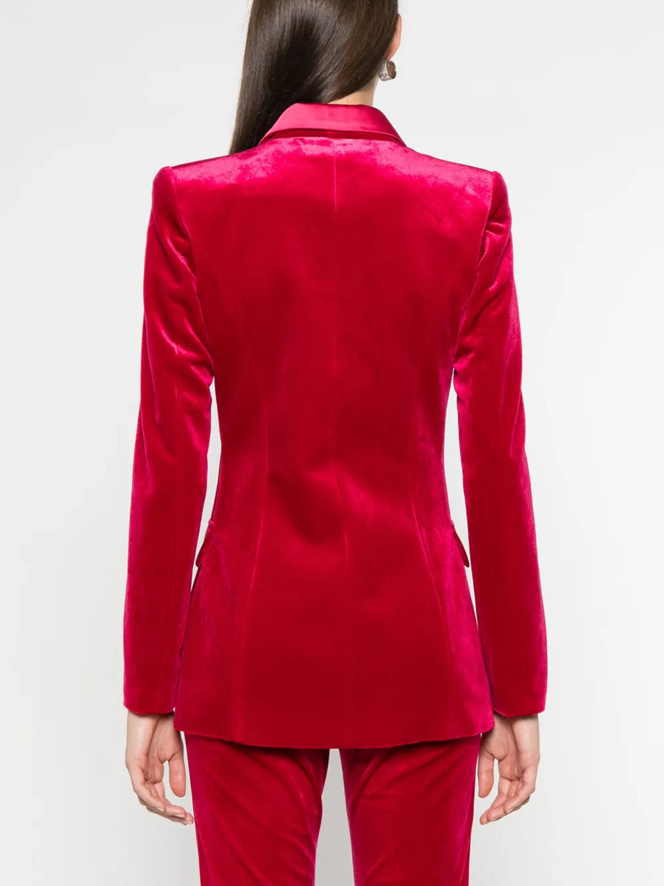 double-breasted velvet blazer