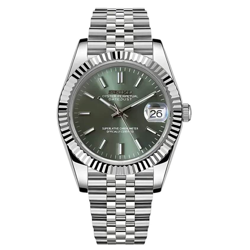 SEIKO MOD datejust mint green