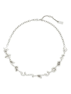 logo-lettering necklace