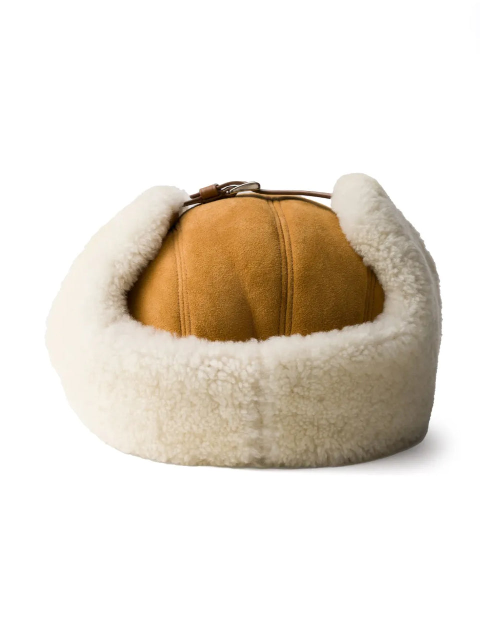 suede shearling trapper hat
