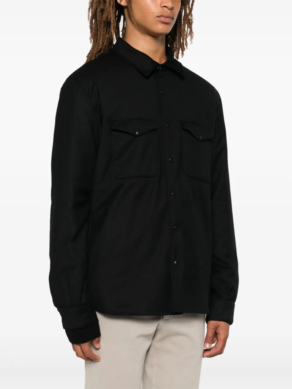 virgin-wool shirt jacket