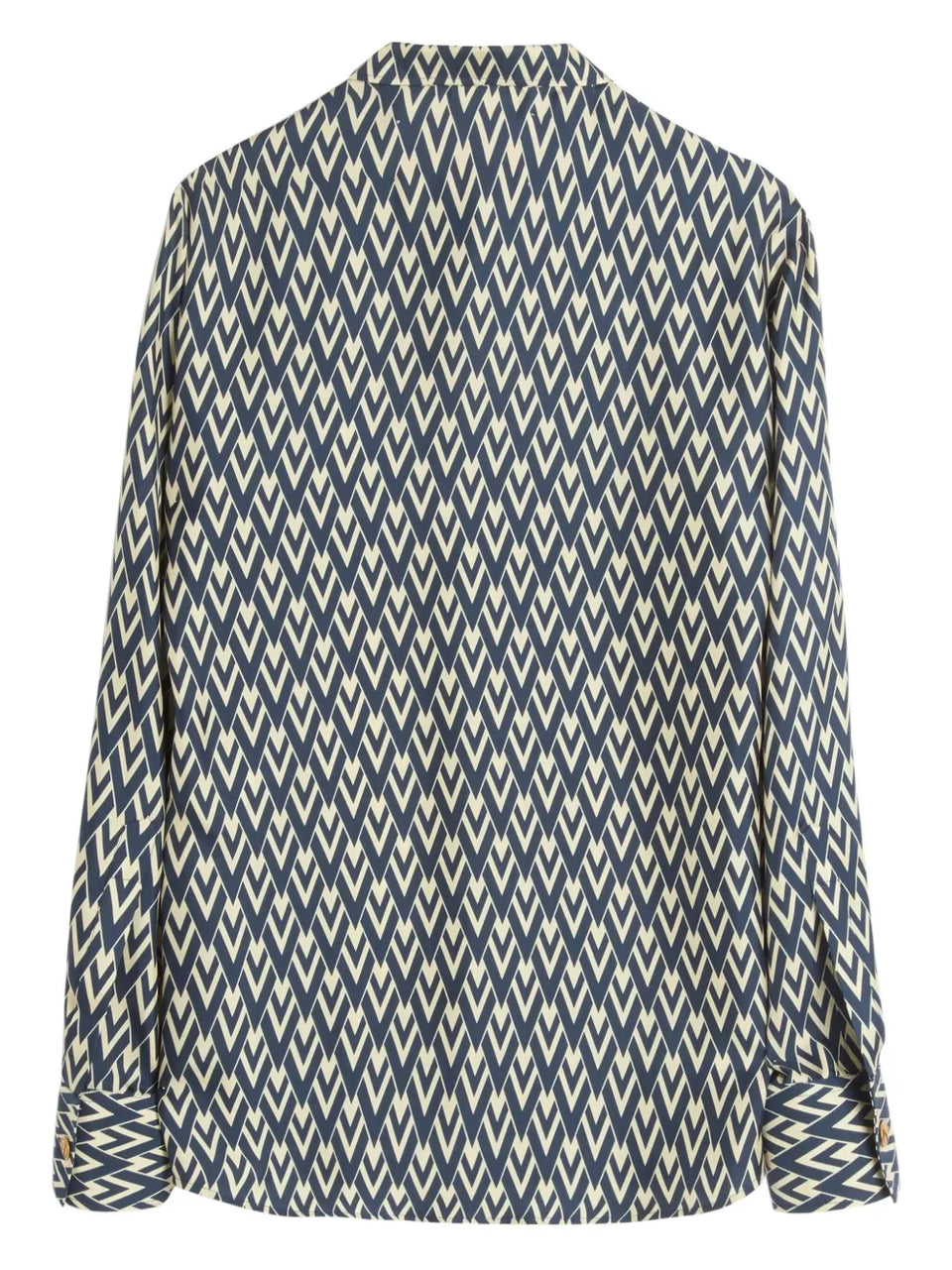 Toute La V-print silk shirt