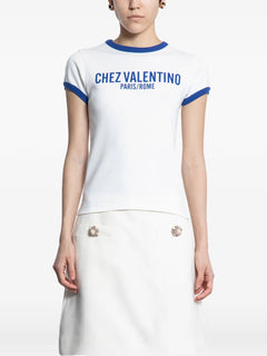 Chez Valentino-print T-Shirt