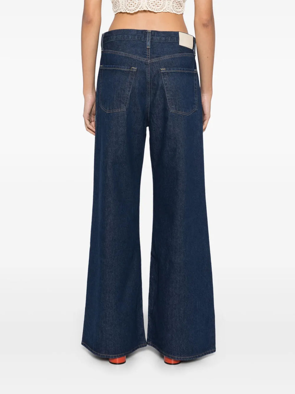 high-rise wide-leg jeans