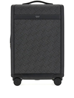 Gancini-print leather luggage