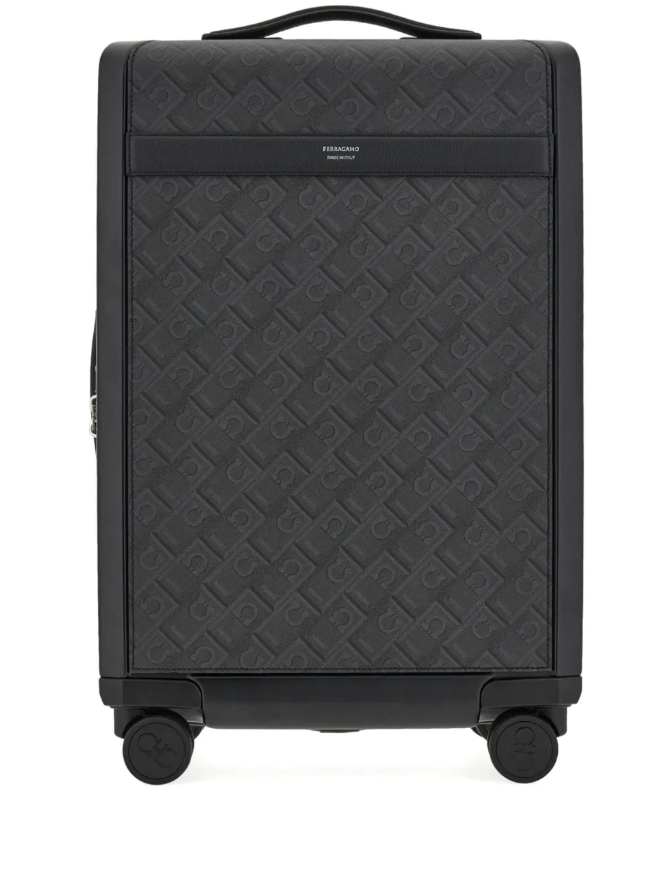 Gancini-print leather luggage