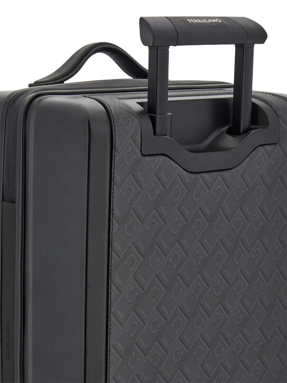 Gancini-print leather luggage
