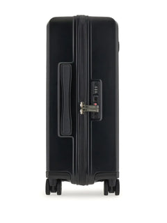 Gancini-print leather luggage