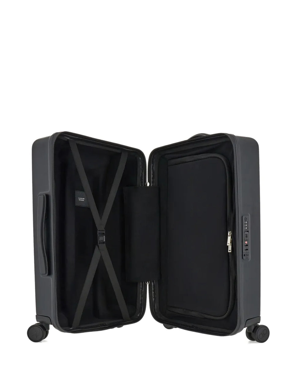 Gancini-print leather luggage