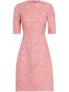 DNA floral-jacquard midi dress