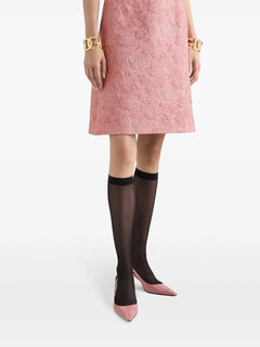 DNA floral-jacquard midi dress