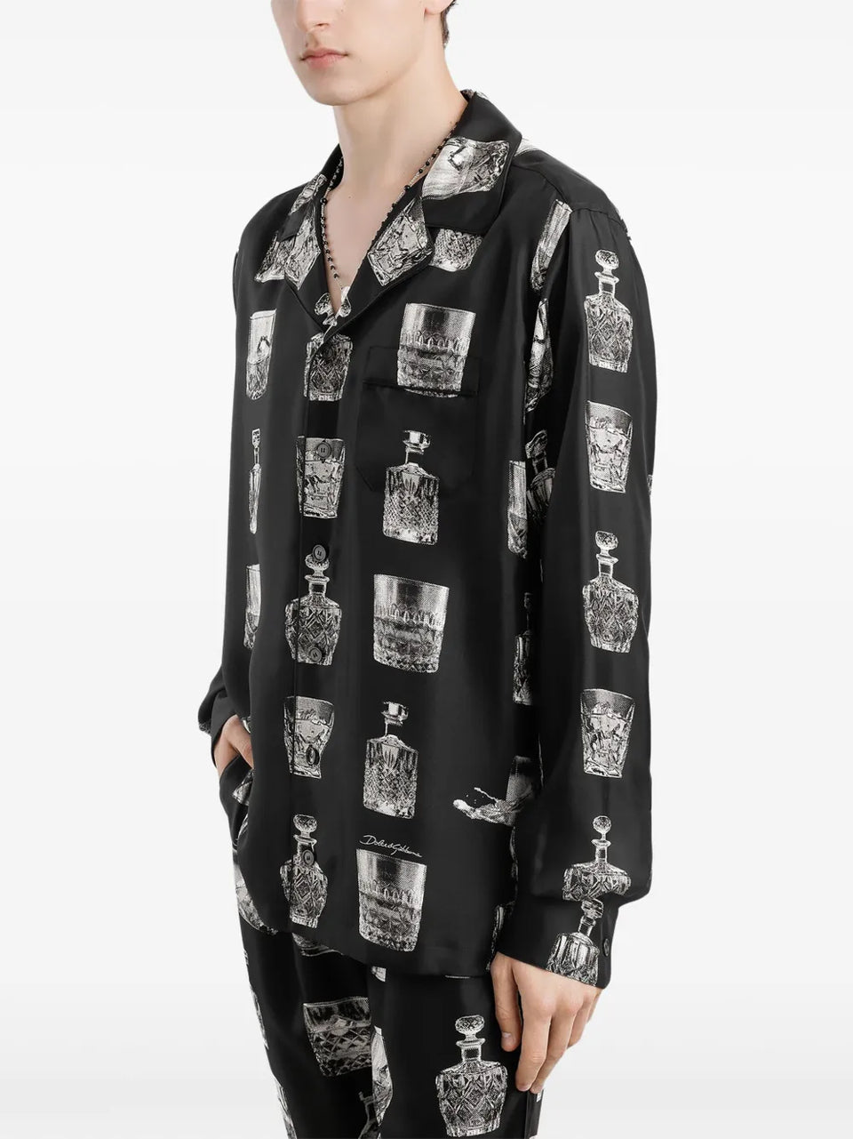 Liquor-print shirt