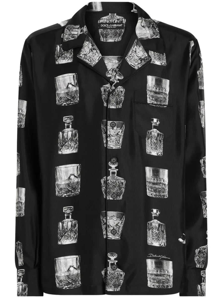 Liquor-print shirt