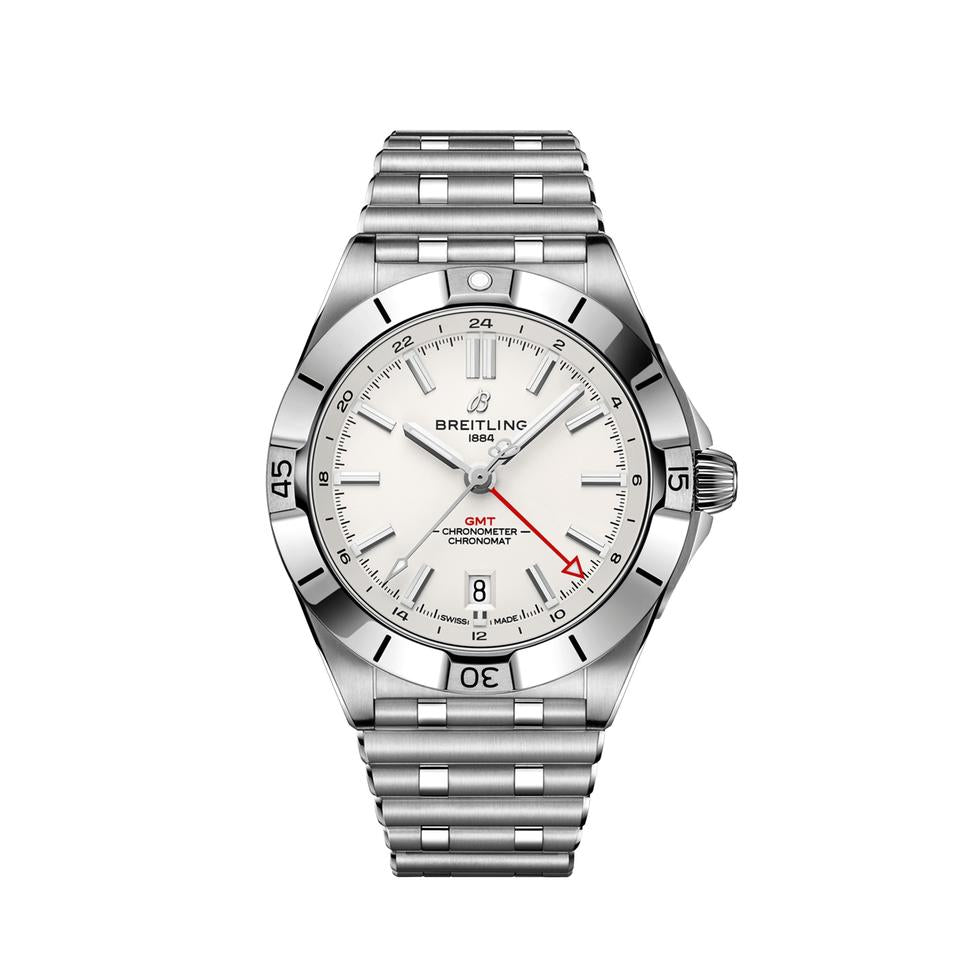 Breitling Chronomat GMTBracelet White dial New full set