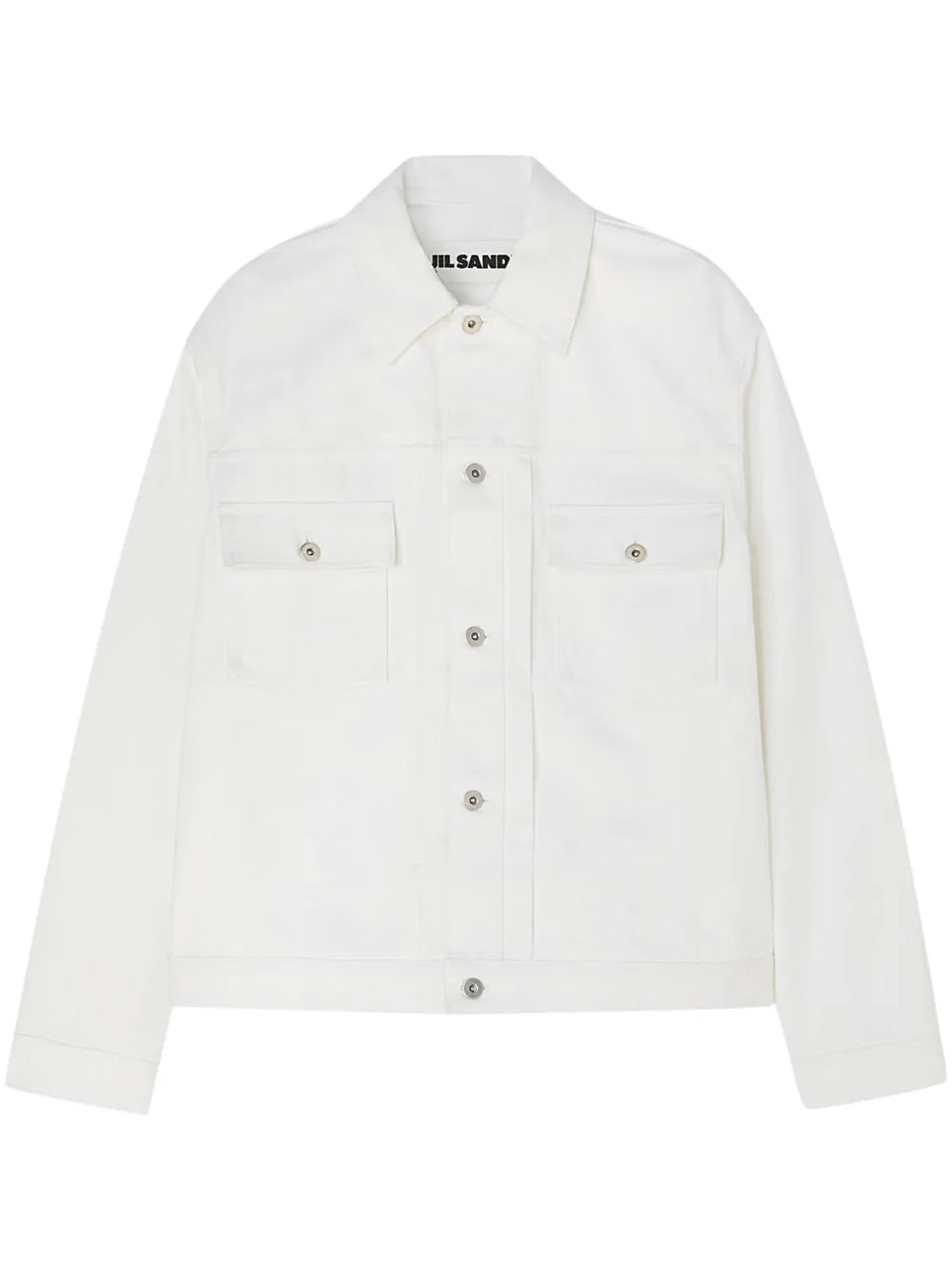 button-fastening denim jacket