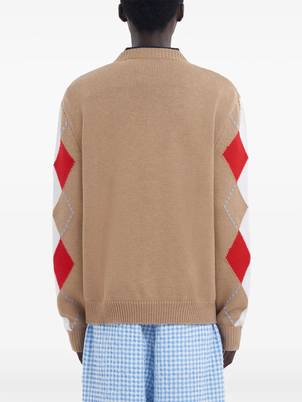 argyle intarsia-knit jumper