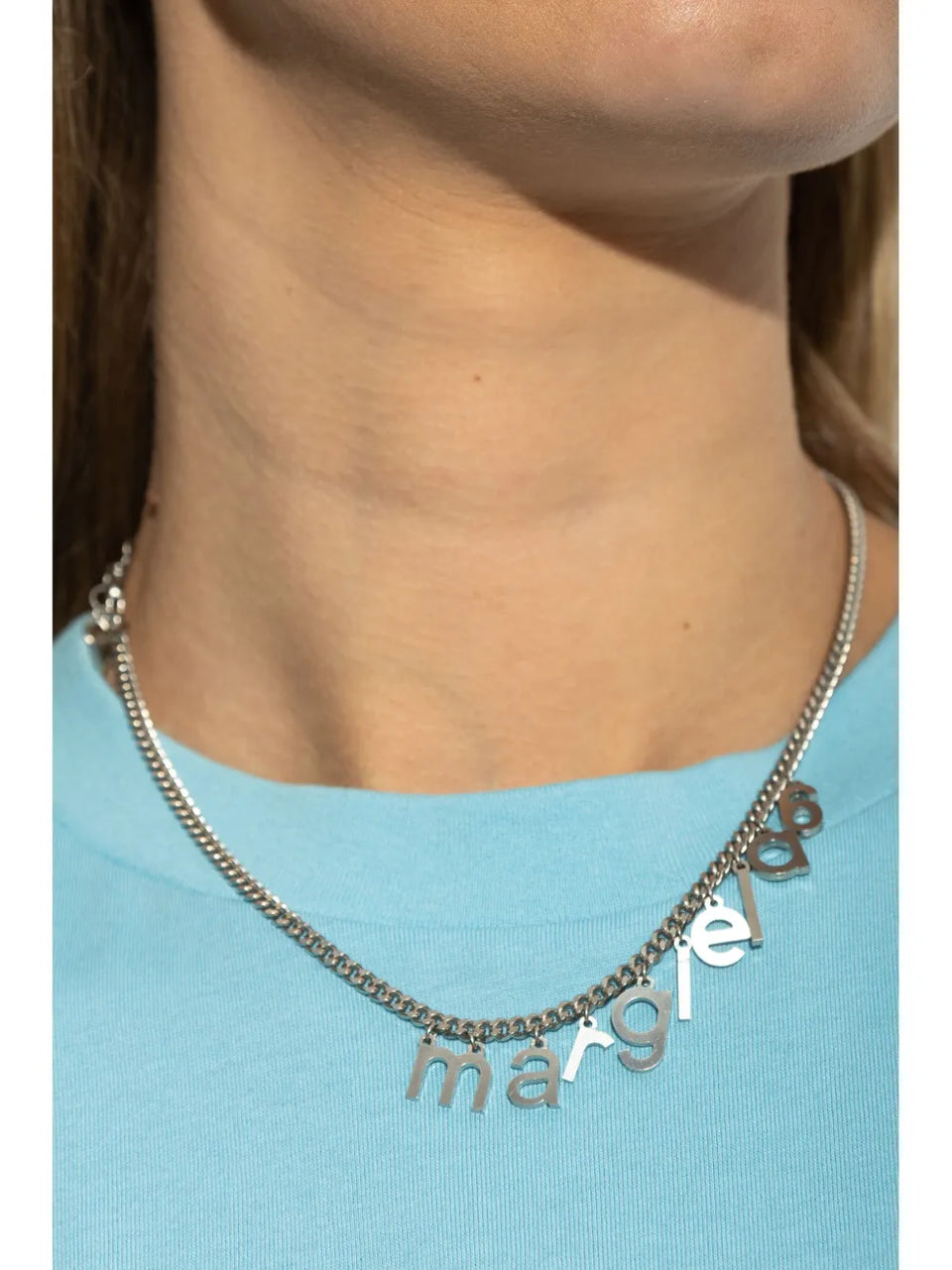 logo-lettering necklace