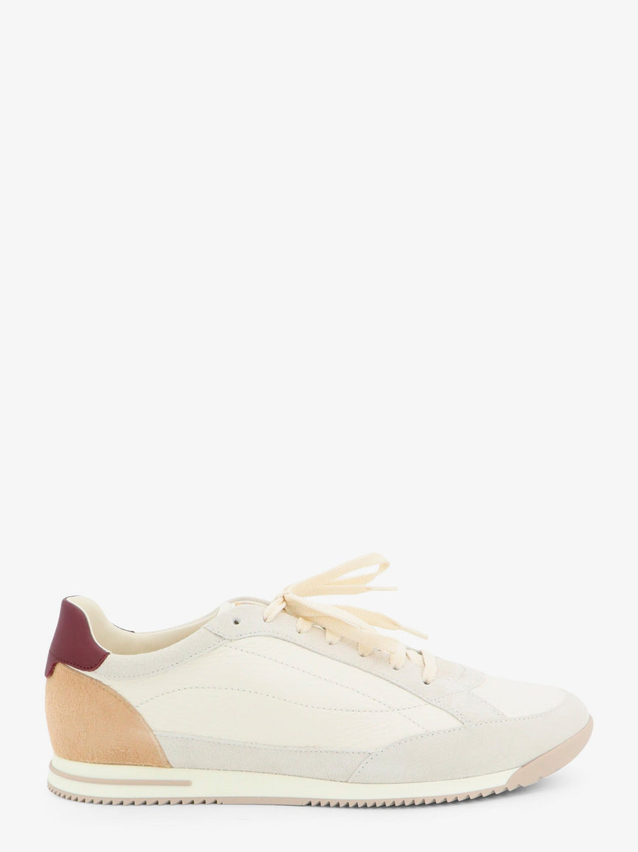 Brunello Cucinelli Leather sneakers with suede inserts