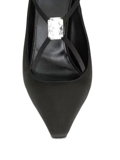 Harlow crystal-embellished slingback pumps