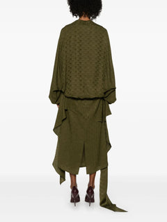 monogram silk dress